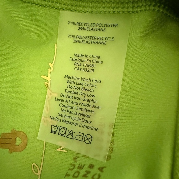 NWT Spiritual Gangster Green Salem Short Bodysuit Yoga Women Size Medium - Picture 3 of 7